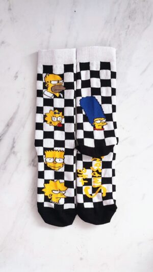 Los Simpsons Cuadraditos blanco y negro