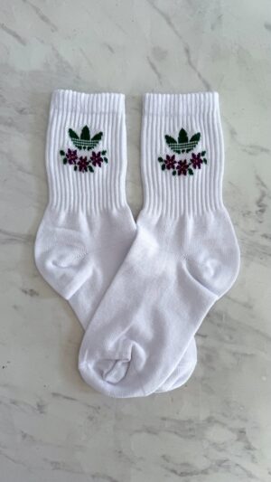 Adidas 3 Florcitas Lilas