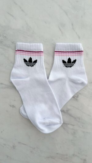 Adidas 1/4 Blanco lineas Rosas