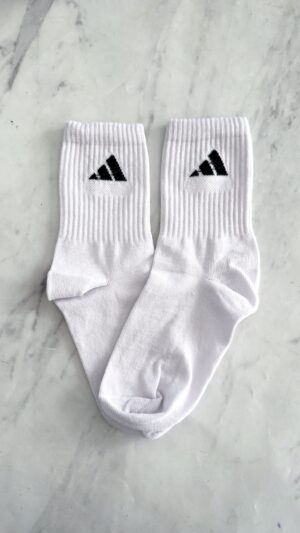 3/4 Adidas Logo Retro Blanca Logo Negro