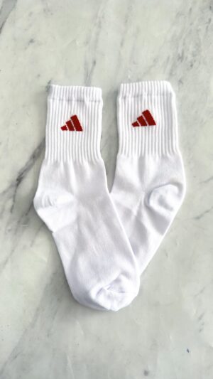 3/4 Adidas Logo Retro Blanca Logo Rojo